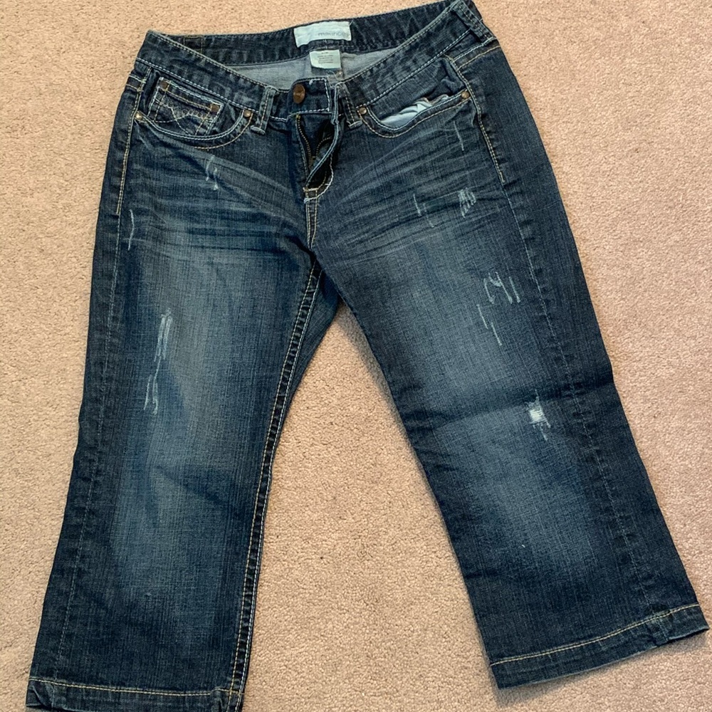 Jean Knee Length Shorts